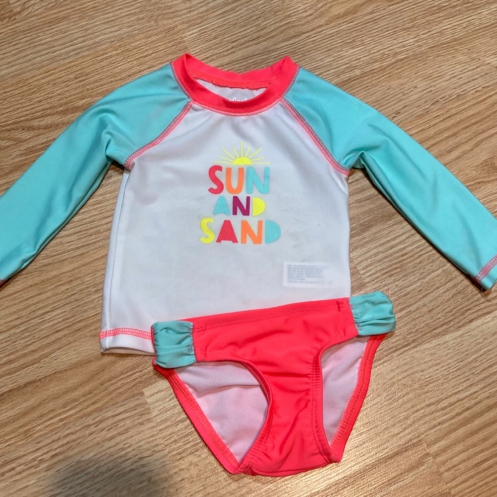 Cat and Jack rashguard swimsuit 12‎ months